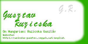 gusztav ruzicska business card