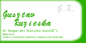 gusztav ruzicska business card